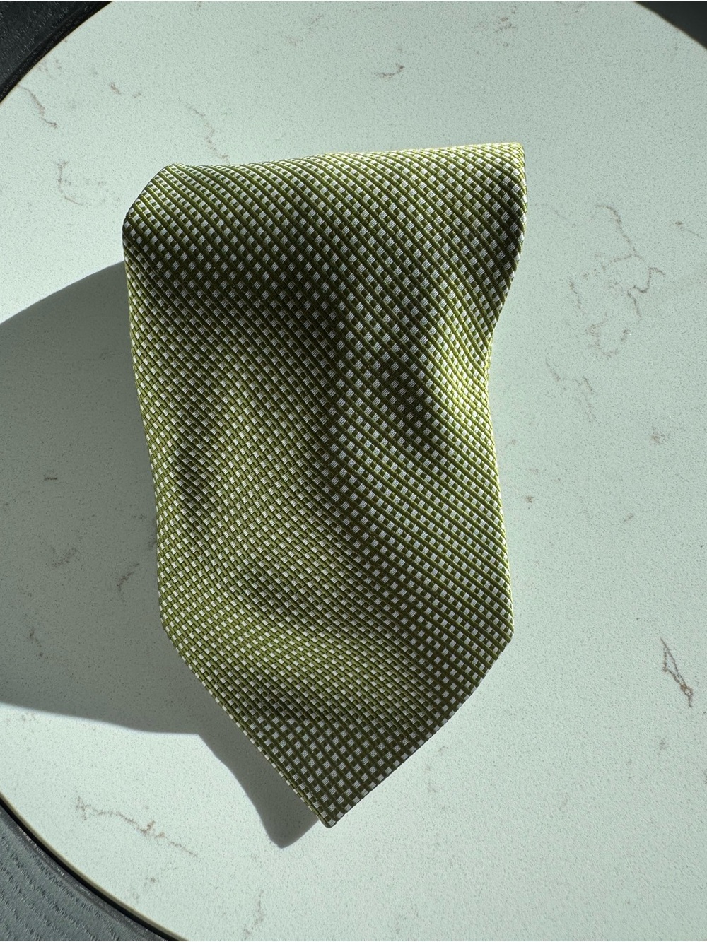 Men's Green Patterned  Tie Italy